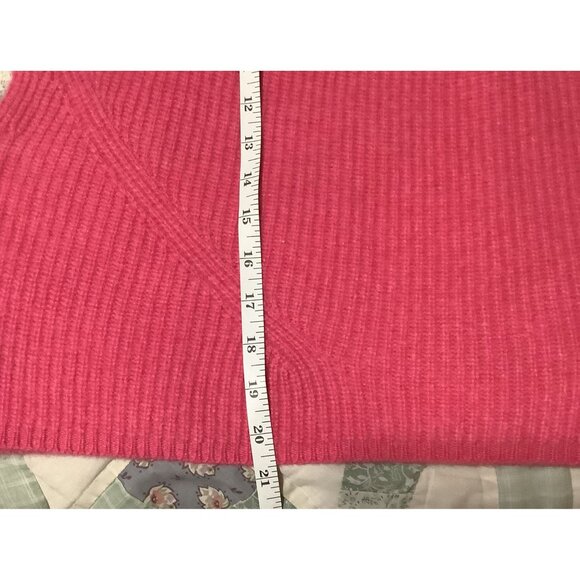 Anthropologie The Cashmere Collection Pink Ribbed Knit Poncho - Picture 8 of 8